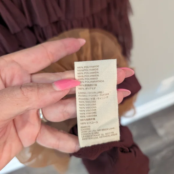 Anthropologie Let Me Be Ruffled Tule Maxi Tiered A-Line Skirt Sz. M - Picture 9 of 12